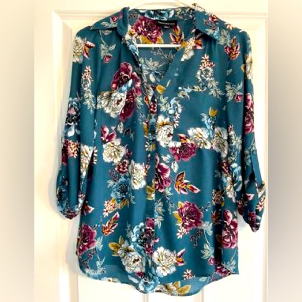 Fortune + Ivy 3/4 Length Blouse, Size Small
